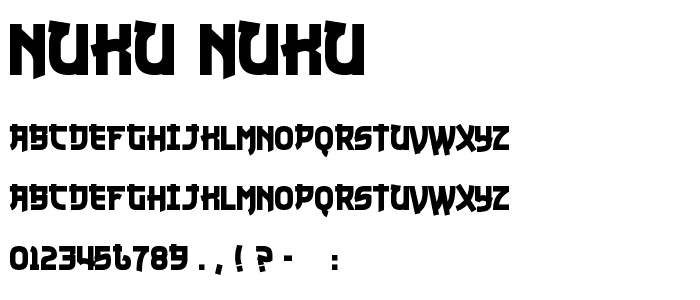 Nuku Nuku font